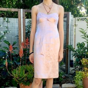 Pink Silk Satin Dress by Banana Republic